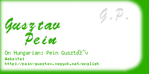 gusztav pein business card